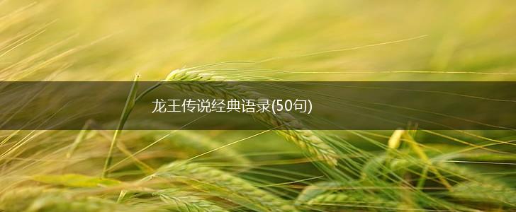 龙王传说经典语录(50句),第1张