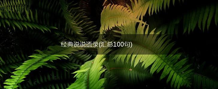 经典说说语录(汇总100句),第1张