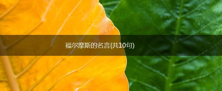 福尔摩斯的名言(共10句),第1张