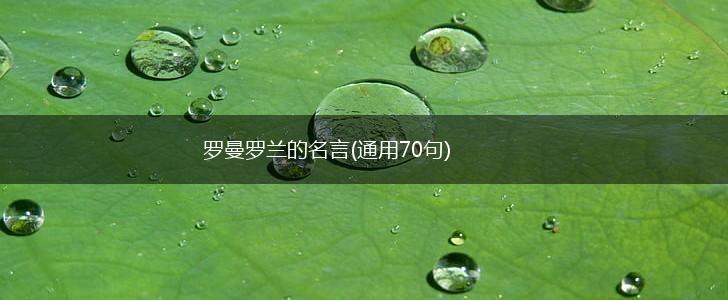 罗曼罗兰的名言(通用70句),第1张 罗曼罗兰的名言(通用70句),第1张