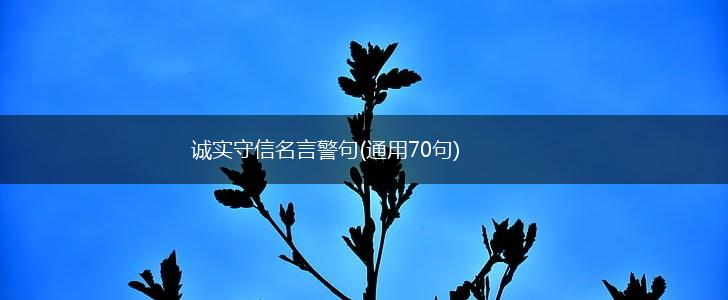 诚实守信名言警句(通用70句),第1张 诚实守信名言警句(通用70句),第1张