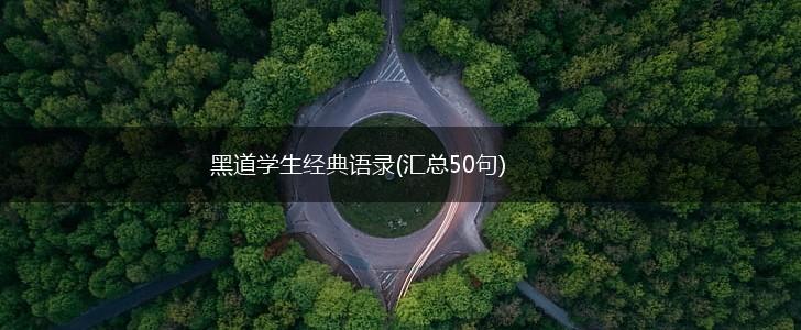 黑道学生经典语录(汇总50句),第1张