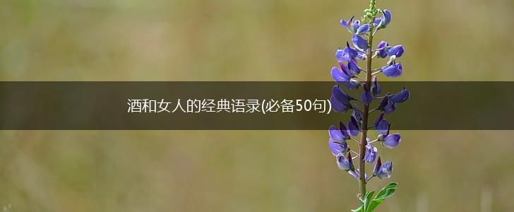 酒和女人的经典语录(必备50句),第1张