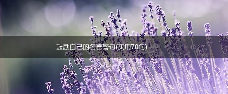 鼓励自己的名言警句(实用70句),第1张