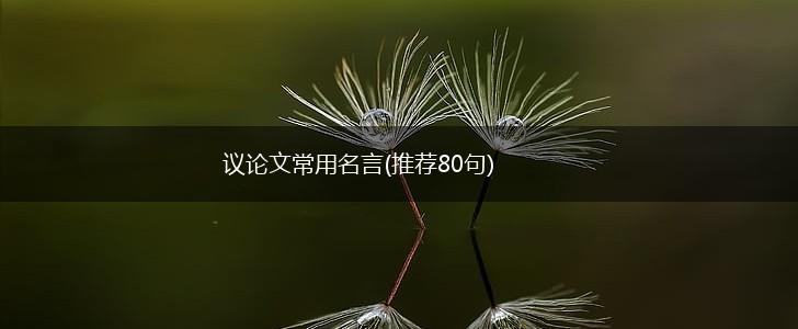 议论文常用名言(推荐80句),第1张 议论文常用名言(推荐80句),第1张