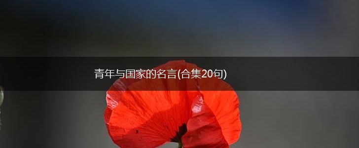 青年与国家的名言(合集20句),第1张