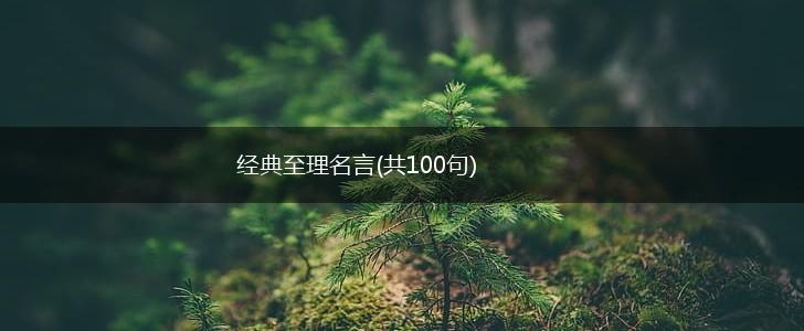 经典至理名言(共100句),第1张