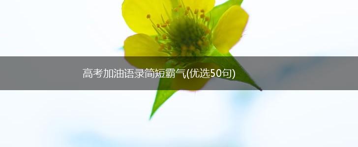 高考加油语录简短霸气(优选50句),第1张