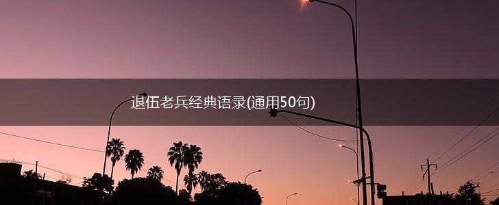 退伍老兵经典语录(通用50句),第1张
