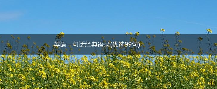 英语一句话经典语录(优选99句),第1张