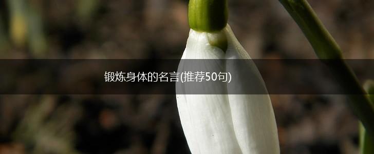 锻炼身体的名言(推荐50句),第1张
