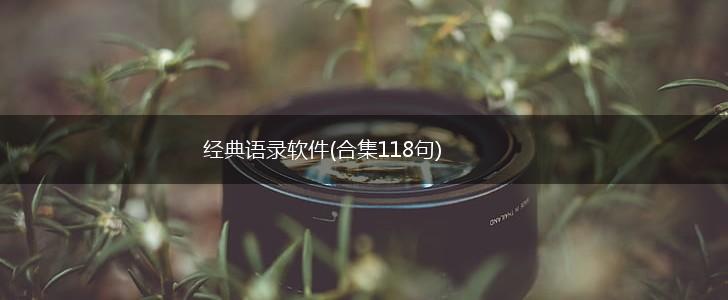 经典语录软件(合集118句),第1张