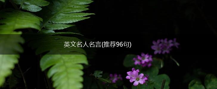 英文名人名言(推荐96句),第1张