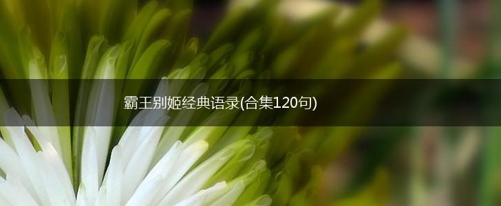 霸王别姬经典语录(合集120句),第1张