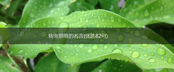 转变思维的名言(优选82句),第1张