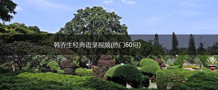 韩乔生经典语录视频(热门60句),第1张