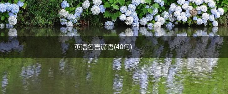 英语名言谚语(40句),第1张 英语名言谚语(40句),第1张