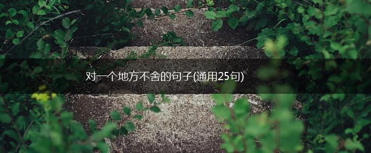对一个地方不舍的句子(通用25句),第1张