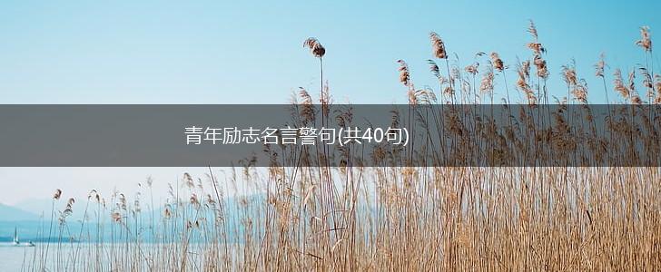 青年励志名言警句(共40句),第1张