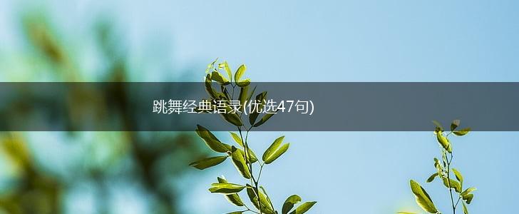 跳舞经典语录(优选47句),第1张
