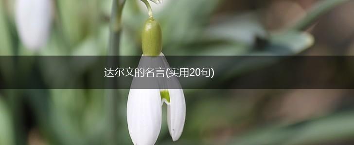 达尔文的名言(实用20句),第1张 达尔文的名言(实用20句),第1张