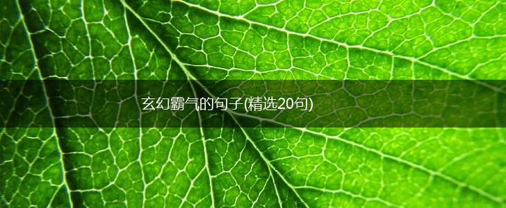 玄幻霸气的句子(精选20句),第1张