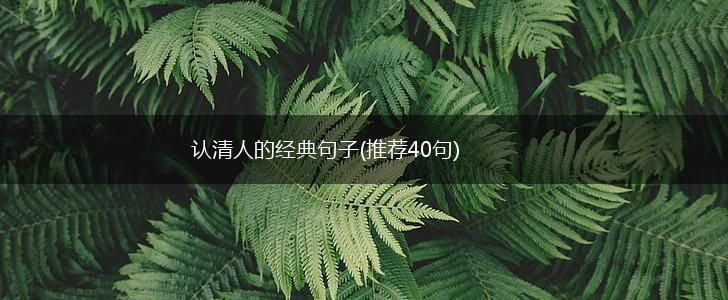 认清人的经典句子(推荐40句),第1张