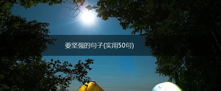 要坚强的句子(实用50句),第1张