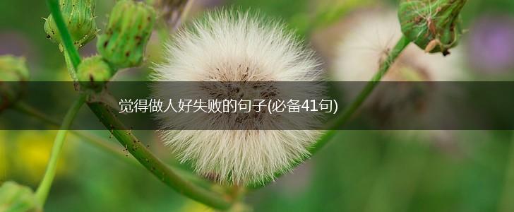 觉得做人好失败的句子(必备41句),第1张