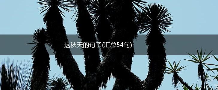 这秋天的句子(汇总54句),第1张
