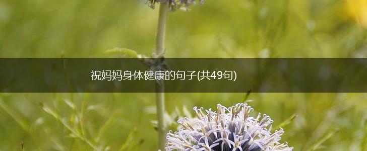 祝妈妈身体健康的句子(共49句),第1张
