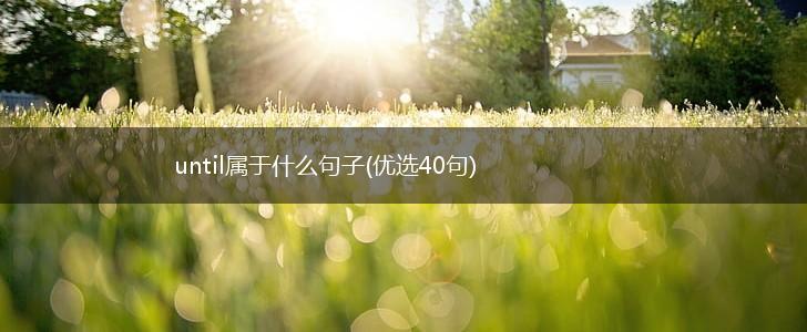 until属于什么句子(优选40句),第1张