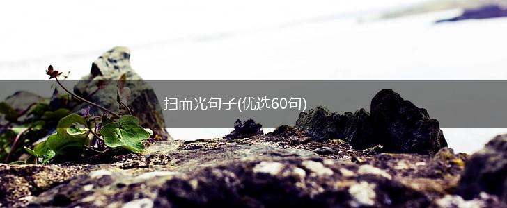 一扫而光句子(优选60句),第1张