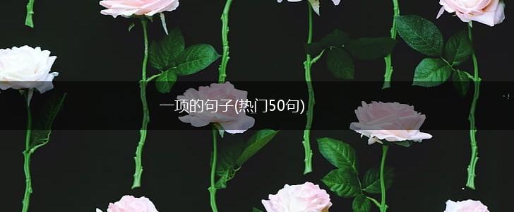 一项的句子(热门50句),第1张