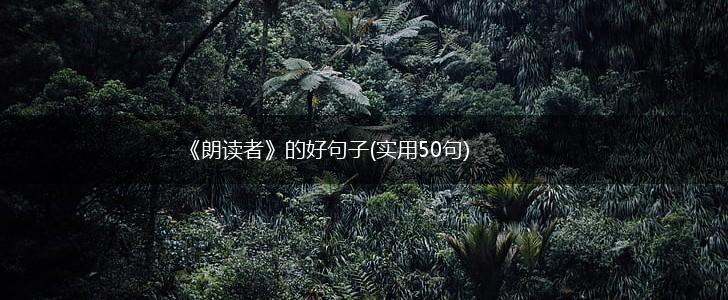 《朗读者》的好句子(实用50句),第1张