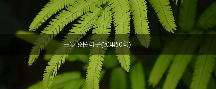 三岁说长句子(实用50句),第1张