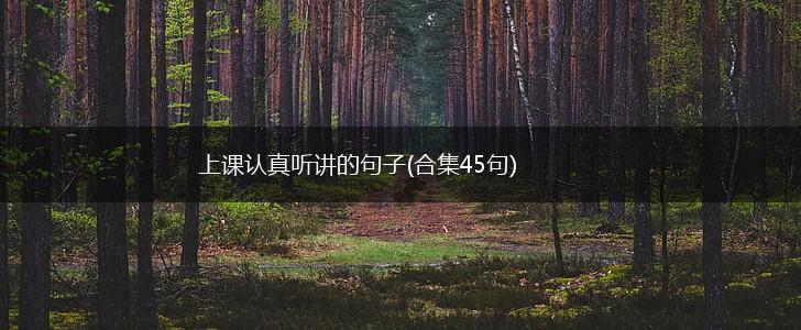 上课认真听讲的句子(合集45句),第1张