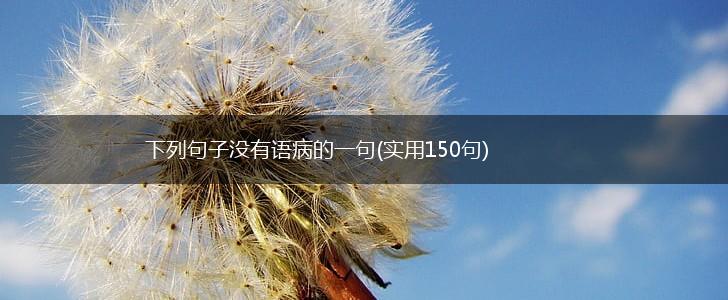 下列句子没有语病的一句(实用150句)