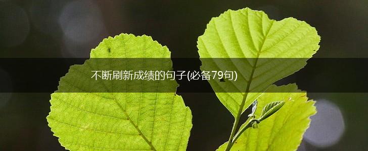 不断刷新成绩的句子(必备79句),第1张