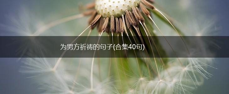 为男方祈祷的句子(合集40句),第1张