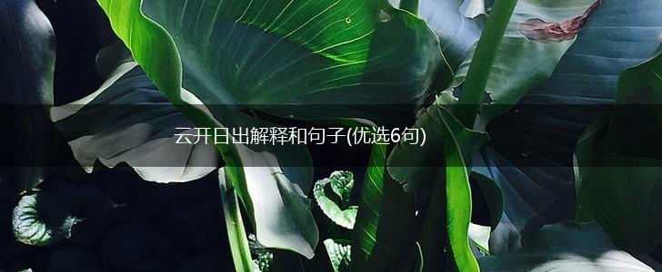 云开日出解释和句子(优选6句),第1张