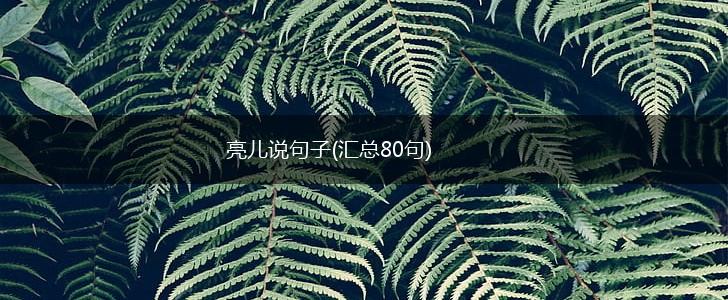 亮儿说句子(汇总80句),第1张