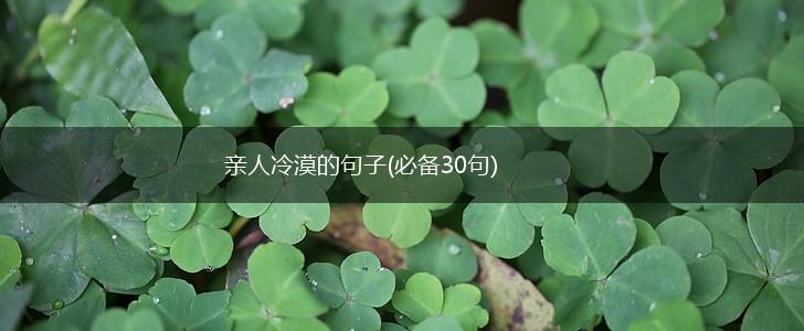 亲人冷漠的句子(必备30句),第1张