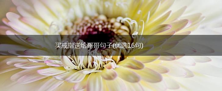 买戒指送给哥哥句子(优选16句),第1张