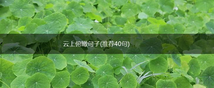 云上俯瞰句子(推荐40句),第1张