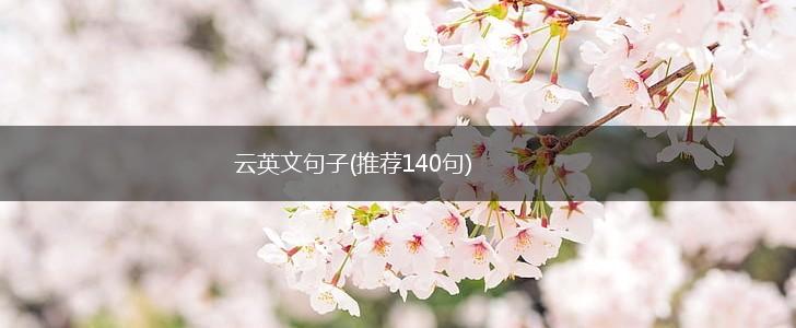 云英文句子(推荐140句),第1张