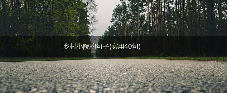 乡村小院的句子(实用40句),第1张