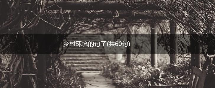 乡村环境的句子(共60句),第1张