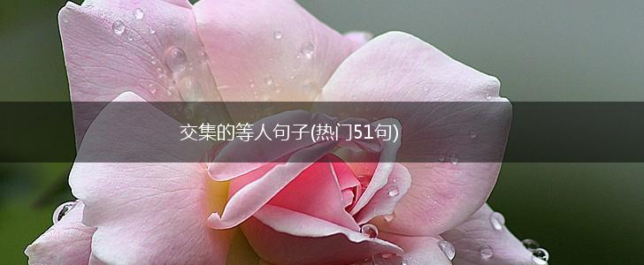 交集的等人句子(热门51句),第1张