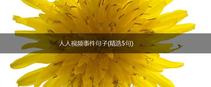 人人视频事件句子(精选5句),第1张